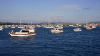 Seferihisar'da marinaya karşı, tekneli protesto